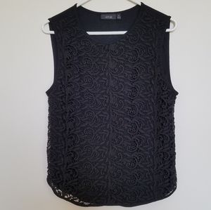 Apt. 9 Black Lace Sleeveless Tank Top